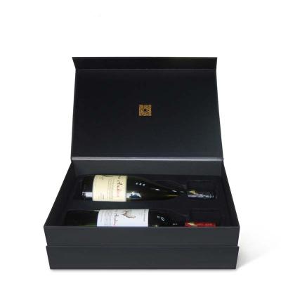 China Hot Selling Luxury Recyclable Paper Box Red Wine Packaging Boxes Custom Eco Friendly Gift Box for sale