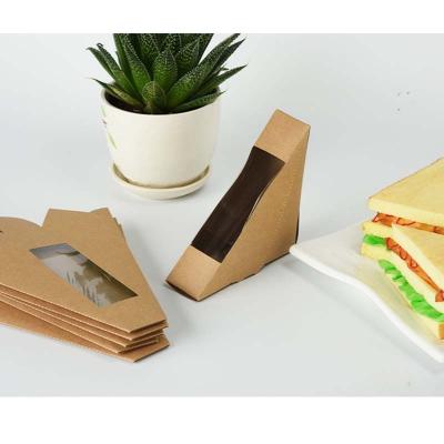 China Recyclable Custom Sandwich Paper Packaging Box With Food Grade Packaging Collapsible Food Box for sale