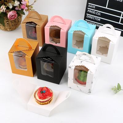 China Recyclable Custom Print Take Out Fast Food Packaging Container Paper Gift Box With Handle for sale