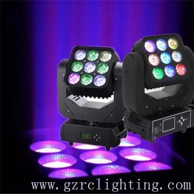 China 4in1 RGBW Matrix Moving Head Wash Light Black Case LED 9 x 10W For Theatre RCL for sale