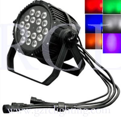 China IP65 Waterproof Digital Display LED 18Bulbs x 18W Balck Cast RGBWA+UV Par Light LED 18Bulbs RGBWA+UV LED Par Light for sale