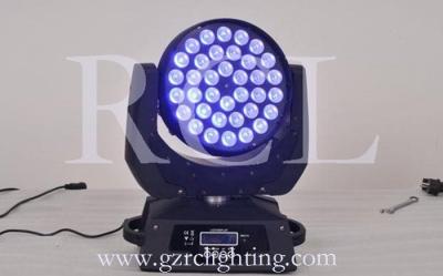 China Rotating RGBWA led rainbow effect zoom wash mini moving head club / pub stage light for sale