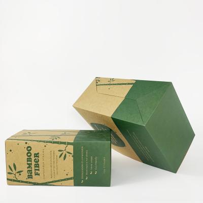 China Recyclable Foldable Personal Recycled Custom Printing Recycled Brown Kraft Paper Box for sale