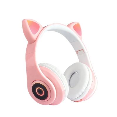 China Listen Songs Caridite Cat Ear Cute BT Headphones Manufacture Stereo Foldable Sports Earphone Microphone Headset Wireless Handfree Mp3 Player for sale