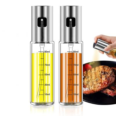 China Viable 100Ml Vinegar Dispenser Multifunctional Cooking Kitchen Toasting Oil Spray Bottle Olive Oil Spray With Scale for sale