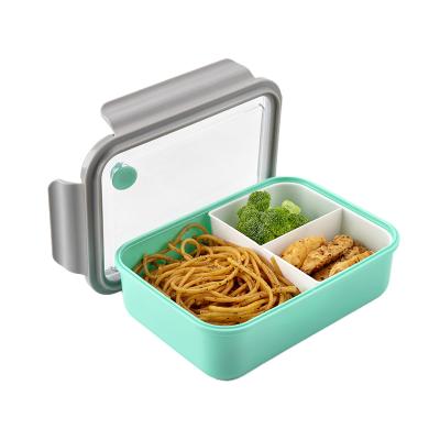 China 3 Compartments Microwavable Lunch Containers Bento Lunch Box For Adults Cute Eco Friendly Custom Made for sale