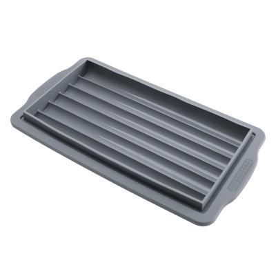 China Viable Non-Stick Silicone Bakeware Pan Cake Mold Rectangle Shape Silicone Bread Mold Bakeware for sale