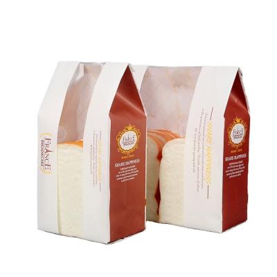 China Recyclable White Bread Packaging Paper Bread Bag Custom Food Grade Paper Bag for sale