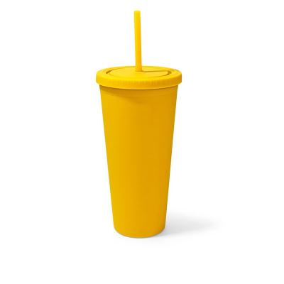 China Stocked High Quality Cola Cups Vacuum Double Walled Double Walled Tumblers With Straw for sale