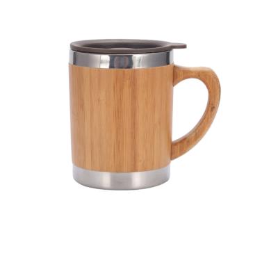 China Factory Sale Various Widely Used Stainless Steel Travel Coffee Mug Bamboo Lid for sale