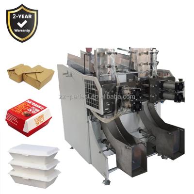 China Speed 180pcs/min Paper Lunch Box Machine with 0.5Mpa Air Requirement for sale