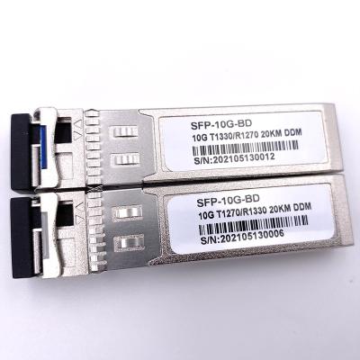 China High Quality Telecommunication SFP 10G BIDI 20KM Optical Module 1270 1330 for sale