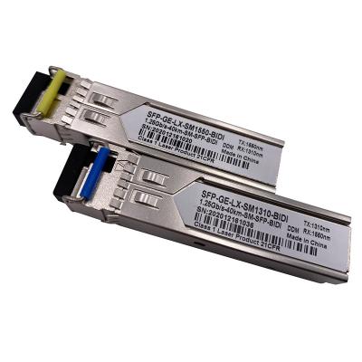 China Four Channel Duplex Transceiver Modules SFP Transceiver Housing BIDI SFP Transceiver 1.25G 40KM SFP 1310/1550 for sale