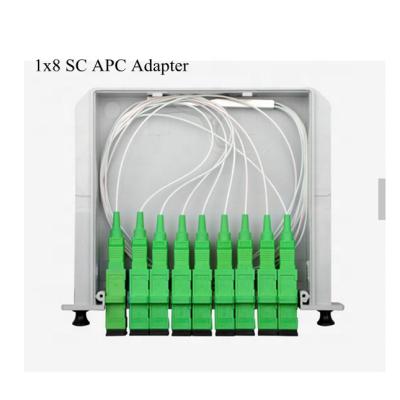 China Telecommunication OEM Cassette Type Plug In 1*4/1*8 Fiber Optic Splitter SC/APC Connector for sale