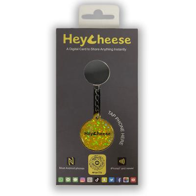 China Hot selling epoxy 13.56mhz rfid nfc waterproof keyfob with key chain for sale