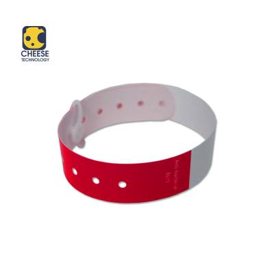 China RFID Paper Soft Paper Programmable Wristbands For Events Tickets RFID Paper Wristband for sale