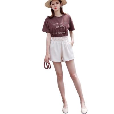 China Anti-wrinkle 2022 new summer women's chiffon high-waisted wide-leg loose shorts a-line slimming and anti-glare bud casual pants for sale