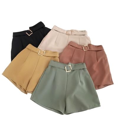 China New 2022 Summer Slim Straight Suit Pants Women's Summer Chiffon Wide-Leg Shorts Anti-wrinkle Suit Shorts Hot Pants for sale