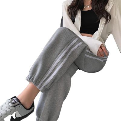 China Anti-Wrinkle Women Fashion Elastic Waist Sports Casual Pants Female Joggers Trouser Printed Harem Sweatpants for sale