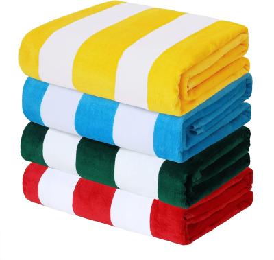 China 100% Cotton Cabin Stripe Disposable Beach Towels, Extra Large Quick Dry Super Absorbent Towels For Beach, Travel, Bath Towel for sale