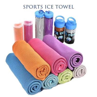 China Multicolor Microfiber Sports Instant Cooling Towel Wholesale Kids Safe Sublimation Towel Ice Towel Long For Workouts for sale