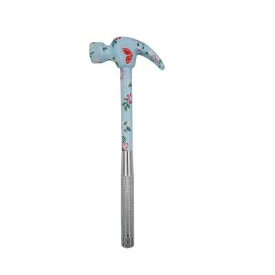 China High Quality Nail Hammer Girl's Used Flower Printed 6 In 1Hammer Tools Heat Transfer Strike Hammer Screwdriver for sale