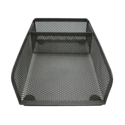 China Office Professional Quality Desk Used Small Desk Tray Metal Mesh School Desk Organizer for sale