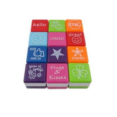 China Children's Toy High Quality Multi Color Teacher Stamp or Kids Funny Stamp with Custom Logo for sale