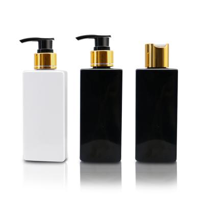 China Luxury Cosmetics Skin Care Toner Bottle Packaging For Shampoo 150ml Bottle With Lotion Pump Bottle Black for sale