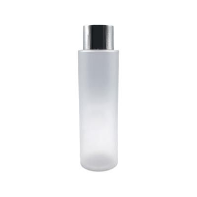 China Cosmetics Screen Printing Toner Bottle 100ml Cosmetic Face 100ml Round Plastic Toner Bottle for sale