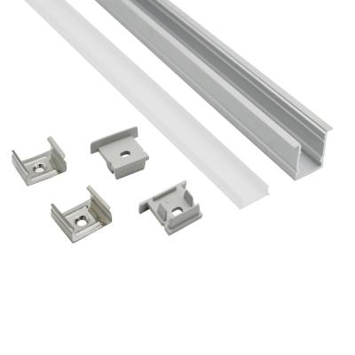 China Decorations 20mm Shallow Recessed Aluminum Led Profile For Double Rows Led Strips for sale