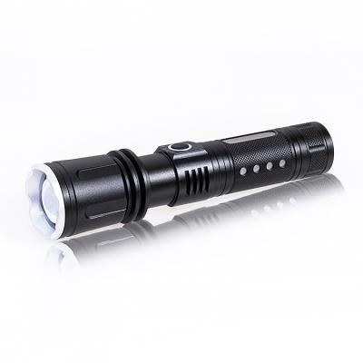 China Zoom Flashlight Camping Aluminum Telescopic Flashlights Waterproof Led Torch Strong Light Long Range Flashlight for sale