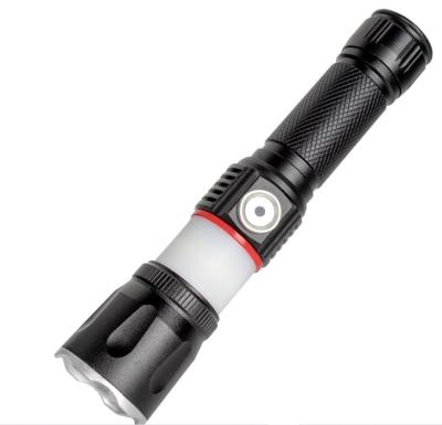 China Waterproof Led Camping Torch Flashlight USB Rechargeable Powerful Zoom Led Torch Bright Rechargeable Portable Led Flashlight for sale