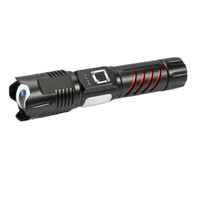 China Outdoor Camping LED Hand Torch Bicycle Light Waterproof Defensive Laser Light Fixed Focus Super Bright Mount Flashlight for sale