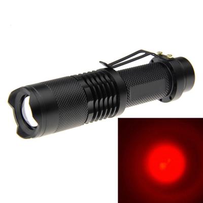 China Outdoor Camping Mini Zoom Waterproof Zoom Flashlight Red Blue and Green LED Flashlight Flashlight Hunting and Fishing for sale