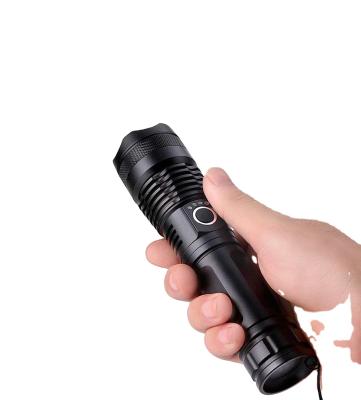 China Canada Spotlight Zoomable Flashlight Camping Diving Lamp Led Flashlight USB Rechargeable Flashlight for sale