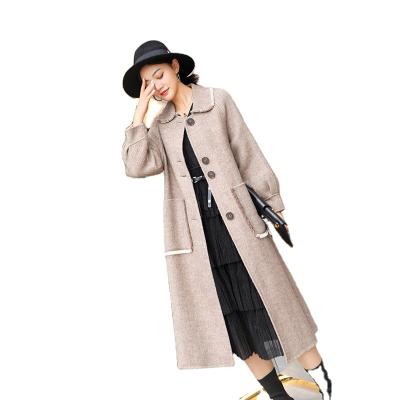 China Breathable Buttons Are Irregularly Arranged OEM Customized Wholesale Women Cashmere Parka Winter Coats for sale