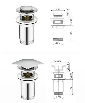 China Elite Brass Pop Up Sink Drain Electroplating Effortless Water Flow Anti Corrosion for sale