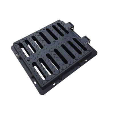 China Corrosion Resistant EN124 B125 Grating Manhole Cover , SMC Square Sidewalk FRP Storm Grate Cover for sale