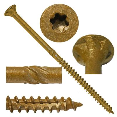 China High Pan Standard Yellow Zink Plated Bulk Hex Head 3 Inch Stainless Steel Torx Wood Screws for sale