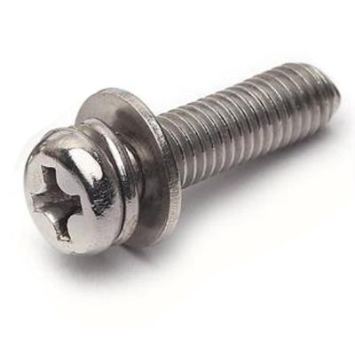 China Stainless Steel OEM Customized M4 M5 M6 A2 A4 Stainless Steel SS304 SS316 Pan Head Sems Screw for sale