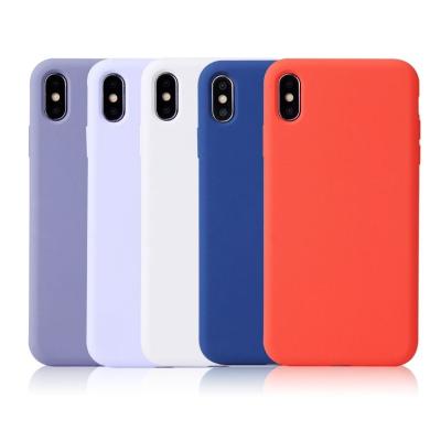 China Original Microfiber Guangzhou Factory Scratch Proof Microfiber Liquid Silicone Mobile Cell Phone Case For iphone X xr xs plus max 6 7 8 for sale