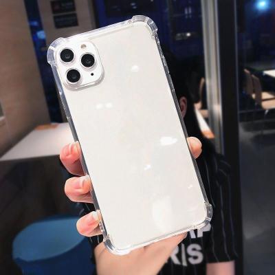 China Shockproof For Iphone Clear Transparent TPU Case Mobile Phone Silicone Shockproof Cover For Iphone 11 12 pro Max Case for sale