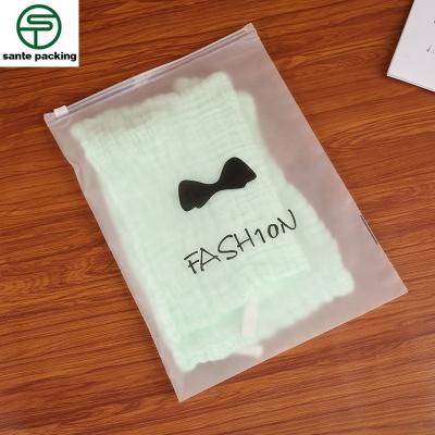 China BIODEGRADABLE garment bag PE plastic matte transparent ziplock bag custom printing slider tote bag for sale