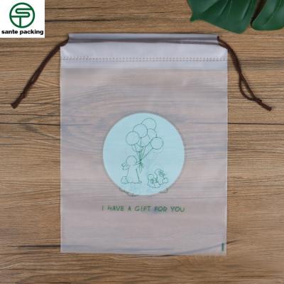 China Wholesale BIODEGRADABLE Eco Gift Packaging Pouch Customized Storage Plastic Drawstring Bag for sale