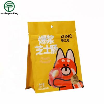 China Recyclable Custom Doypack Seal Food Bag 8 Side Sausage Tote Bag for sale