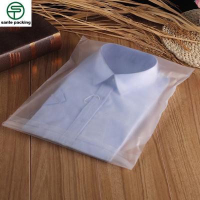 China Disposable Custom Frosted Resealable Poly Garments Packaging Transparent Clear Self Adhesive Plastic Bag Seal Bag With Logo for sale