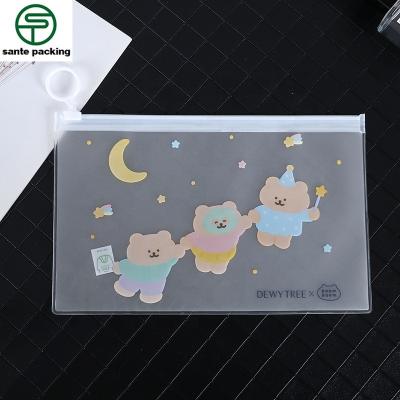 China High Quality Recycled Materials PVC Frosted Ziplock Bag With Customer Printed Logo for sale