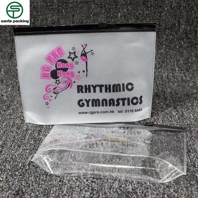 China Transparent Frosted Printable Security PVC Cosmetics Ziplock Bag for sale