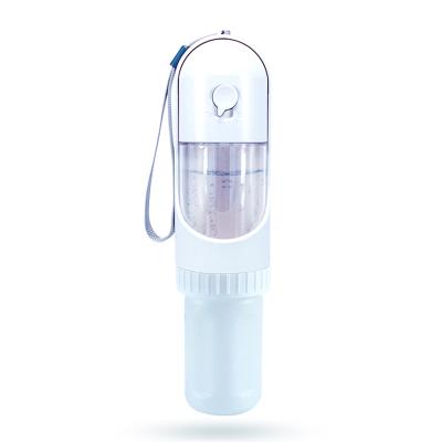 China Stocked 2 in1 220ML Water Dispenser 120g Portable Stretchable Outdoor Pet Feeder Travel Pet Water Bottle for sale